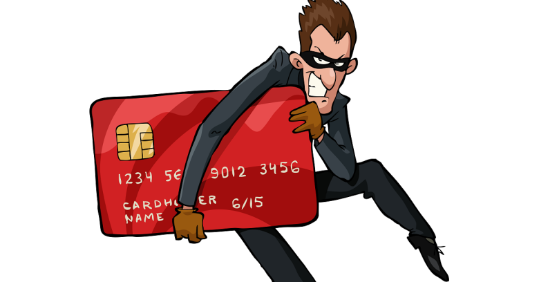 thief stealing credit card